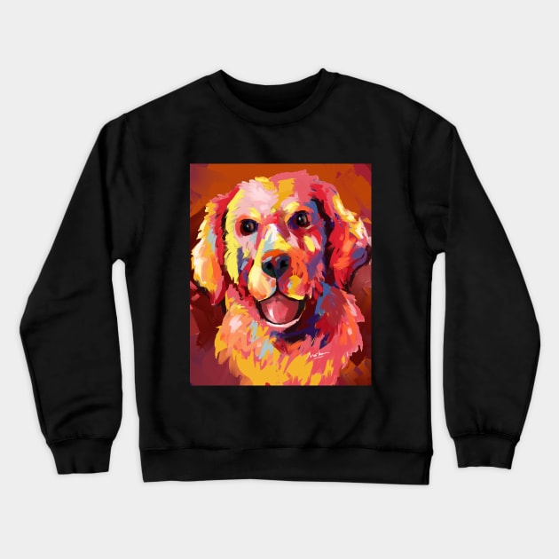 golden retriever Crewneck Sweatshirt by mailsoncello